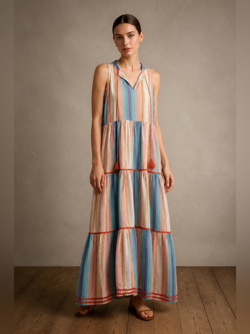 Matilda Jane Sunset Season Maxi Fit & Flare Dress